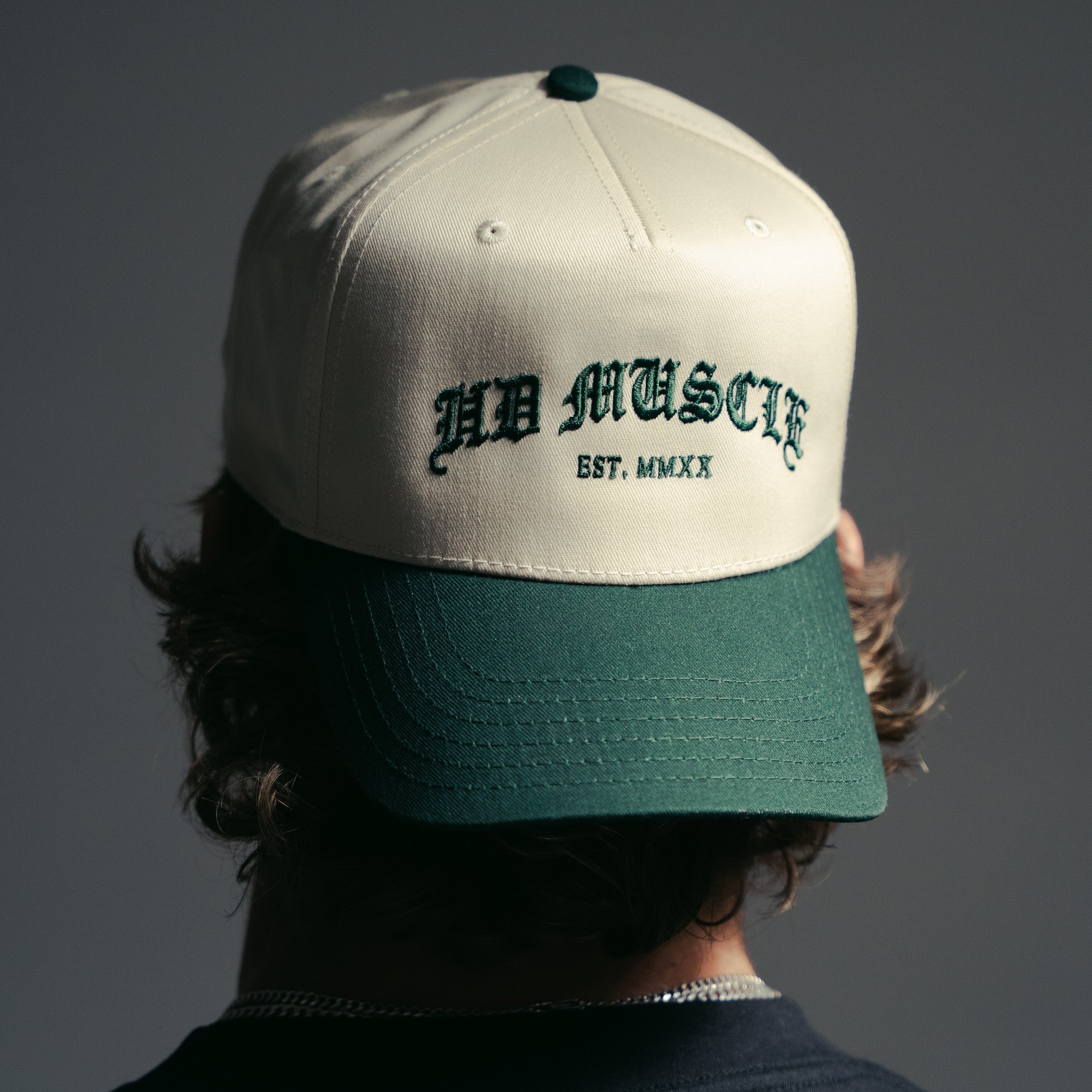 Gothic Hat â€” Cream + Evergreen